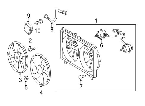 2014 Lexus IS F Cooling System, Radiator, Water Pump, Cooling Fan Shroud Bolt Diagram for 90080-11357