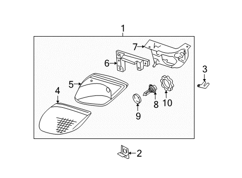 2001 Pontiac Sunfire Headlamps Capsule/Headlamp/Fog Lamp Headlamp Diagram for 16530151