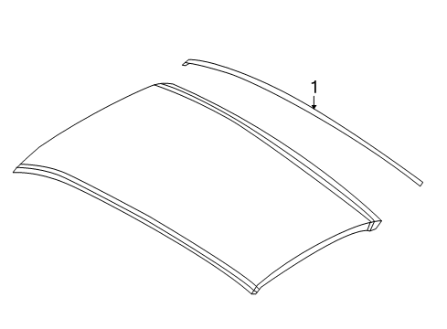 2014 Ford C-Max Exterior Trim - Roof Roof Molding Diagram for DM5Z-5851728-A