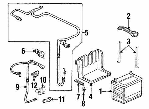 1997 Acura CL Battery Cable Assembly, Starter Diagram for 32410-SY8-A10