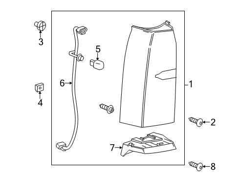 2016 GMC Yukon Bulbs Combo Lamp Assembly Diagram for 84536243