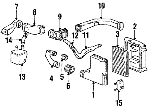 1987 Honda Prelude Air Inlet Case, Cleaner Diagram for 17241-PH3-000