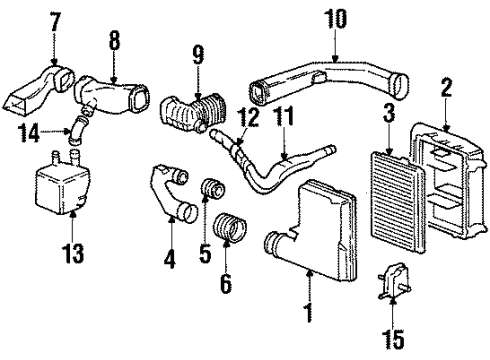 1987 Honda Prelude Air Inlet Tube, Air Flow Diagram for 17225-PJ0-660