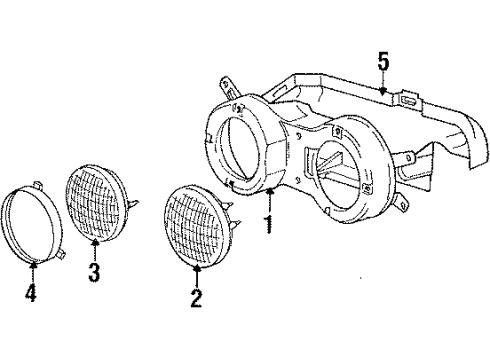 1987 BMW L7 Headlamps Covering Cap Right Diagram for 51711917664