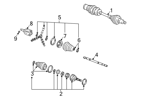 2001 Buick LeSabre Drive Axles - Front Axle Assembly Diagram for 26073387