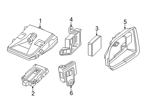 2015 Acura MDX Electrical Components Cover, Driver Side Bsi Radar Diagram for 36939-TZ5-A11