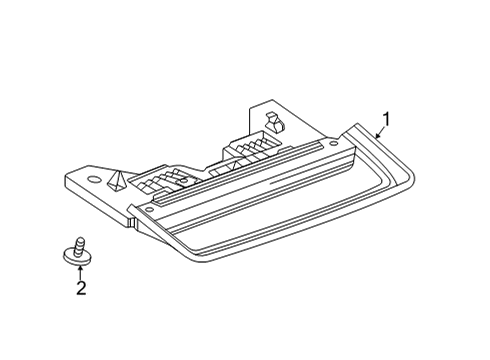 2021 Cadillac CT4 High Mount Lamps High Mount Lamp Diagram for 84691029