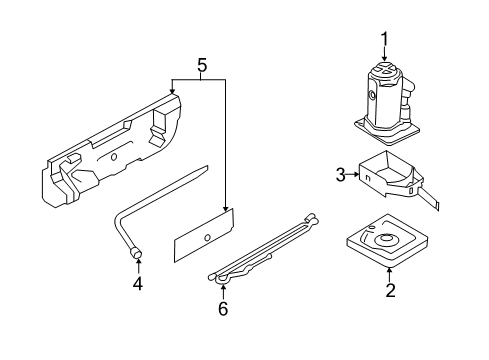 2018 Ford Transit-250 Jack & Components Jack Assembly Strap Diagram for BK3Z-17A038-C