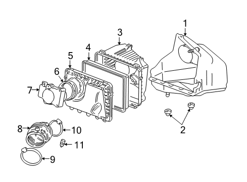 2001 Buick Century Filters Housing Asm-Air Cleaner Lower Diagram for 10335309