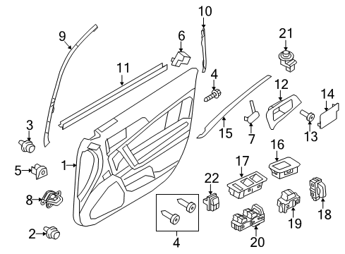 2011 Lincoln MKZ Power Seats Memory Module Diagram for 8A5Z-15K602-D