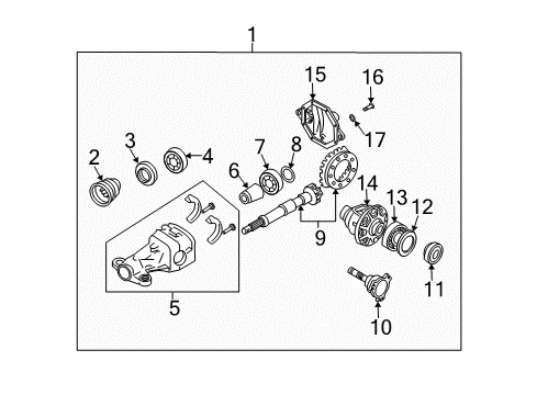 2008 Infiniti G37 Axle & Differential - Rear Gear Set-Final Drive Diagram for 38100-1F56A