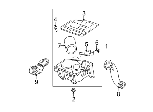 2009 Chevrolet HHR Air Intake Element Diagram for 20774655