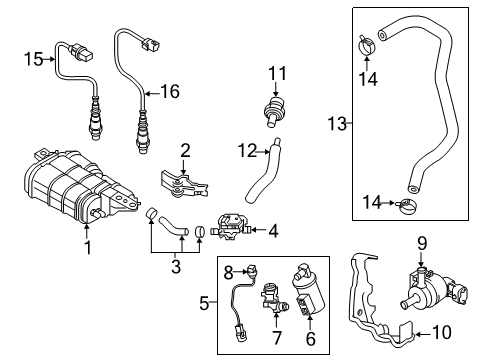 2016 Hyundai Sonata Emission Components CANISTER Assembly Diagram for 31420-C2500