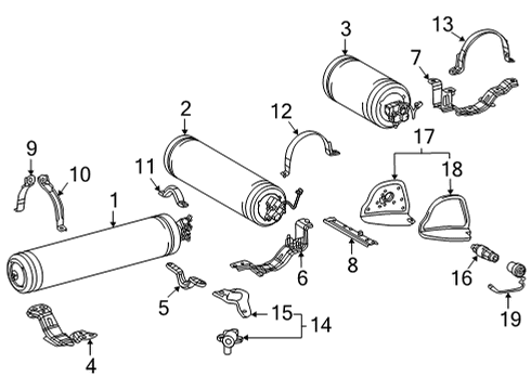 2022 Toyota Mirai Fuel System Components Filler Pipe Diagram for 77BA1-62020