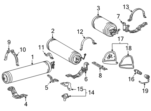 2022 Toyota Mirai Fuel System Components Filler Neck Diagram for 77AE1-62030