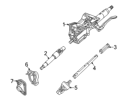 2022 Cadillac CT4 Steering Column Assembly Steering Column Diagram for 84961921