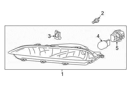 2017 Honda Pilot Bulbs Light Assy., R. FR. Turn & Parking Diagram for 33300-TG7-A01