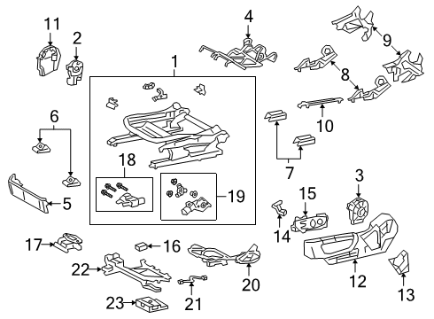 2021 Lexus ES250 Power Seats Switch Assembly, Power S Diagram for 84920-06170