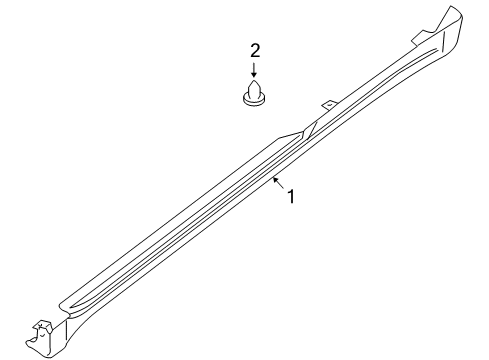 2007 Nissan Altima Exterior Trim - Pillars, Rocker & Floor Cover-Sill, LH Diagram for 76851-JA000