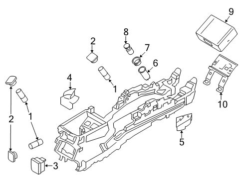 2015 Ford Fusion Parking Brake Switch Assembly Diagram for DG9Z-11500-AA