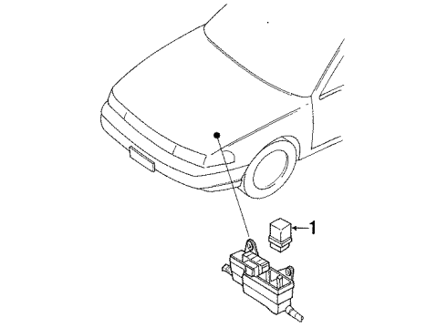 1994 Nissan Maxima Anti-Theft Components Control Assembly-Theft Warning Diagram for 28590-85E11