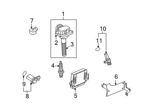 2009 Nissan 350Z Ignition System Engine Control Module Diagram for 23710-EY82A