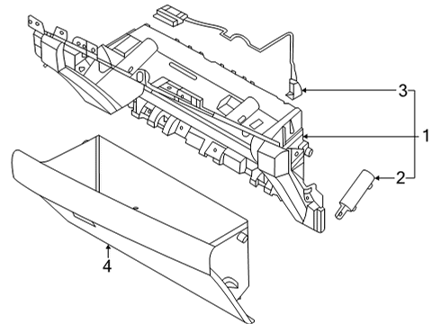 2022 Kia Carnival Glove Box Lamp Assembly-Glove Box Diagram for 84547R0000