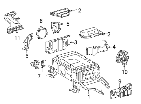 2018 Toyota Prius C Battery Upper Panel Diagram for G92NE-52010