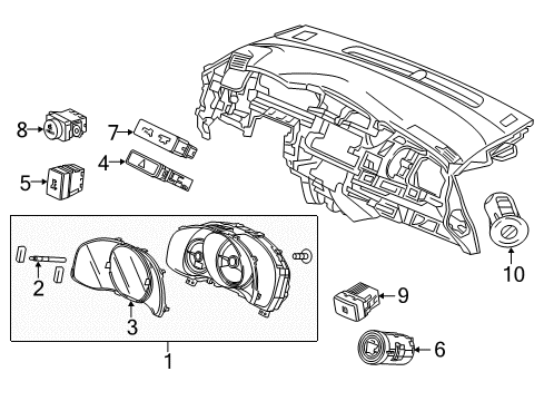 2018 Honda Fit Tire Pressure Monitoring Meter Assembly, Combination (Rewritable) Diagram for 78100-T5A-A91