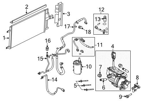 2010 Mercury Mariner Switches & Sensors Compressor Bracket Diagram for AE5Z-19D624-B