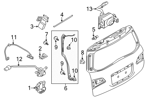 2022 Nissan Armada Lift Gate Stay Assembly-Back Door Diagram for 90450-6GW4A