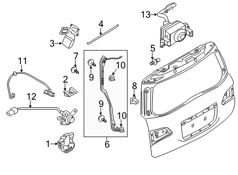 2022 Nissan Armada Parking Aid Clip Diagram for 90807-1JA0B