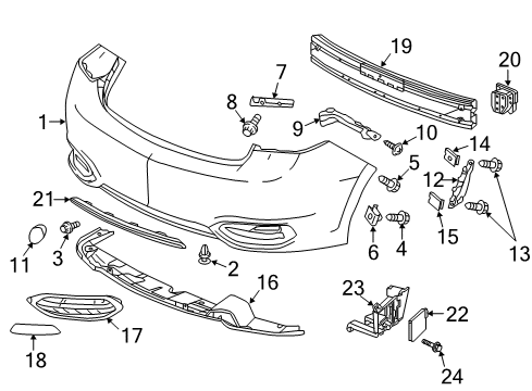 2018 Acura ILX Lane Departure Warning Garnish, Rear Bumper (Lower) Diagram for 71506-TX6-A51