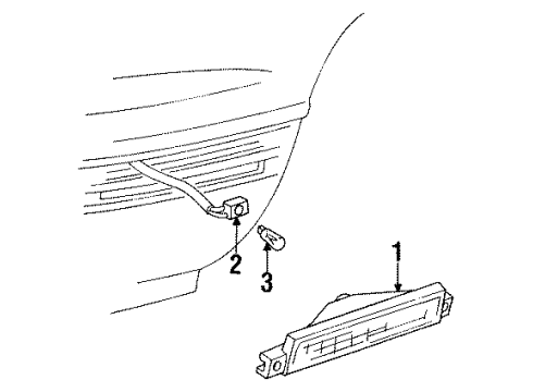 1997 Oldsmobile 88 Front Lamps - Side Marker Lamps Lamp Asm-Front Side Marker Diagram for 5978361