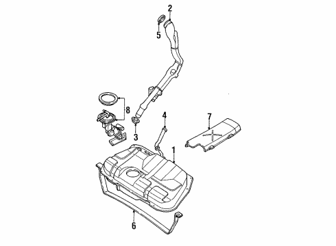 1995 Ford Contour Senders Fuel Pump Diagram for F6RZ-9H307-AB