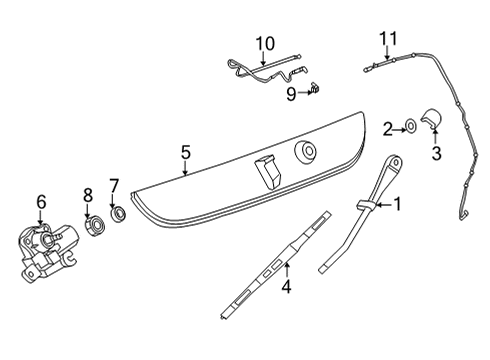 2022 GMC Yukon XL Wipers Washer Hose Diagram for 84699056