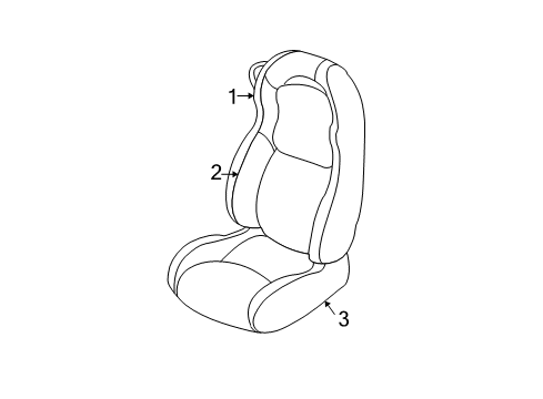 2003 Dodge Viper Front Seat Components Front Seat Cushion Diagram for XD021X9AA