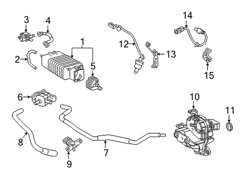 2020 Toyota Highlander Powertrain Control Upper Oxygen Sensor Bracket Diagram for 82715-33V10