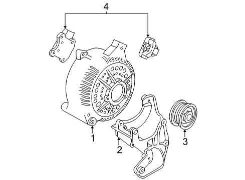 1996 Ford E-350 Econoline Emission Components EGR Valve Diagram for F6TZ-9D475-E