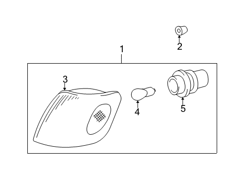 1998 Toyota Sienna Bulbs Lens & Housing Diagram for 81511-08010