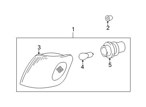 1998 Toyota Sienna Bulbs Signal Lamp Assembly Diagram for 81510-08010