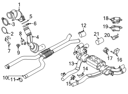 2020 BMW X5 Exhaust Components EXCH CATALYT.CONV.CLOSE TO E Diagram for 18328090319