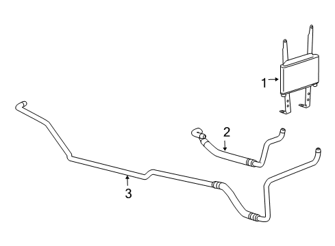 2012 Chevrolet Express 2500 Trans Oil Cooler Auxiliary Cooler Diagram for 22839312