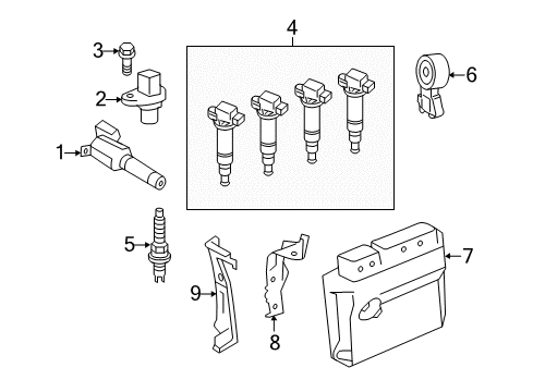 2013 Scion tC Powertrain Control ECM Diagram for 89661-21630