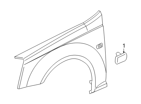 2009 Cadillac STS Side Repeater Lamps Repeater Lamp Diagram for 15930599