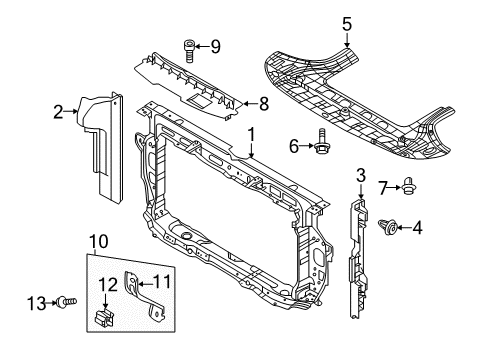 2019 Hyundai Accent Automatic Temperature Controls Bracket-Ambient Sensor Mounting Diagram for 97281-H9000