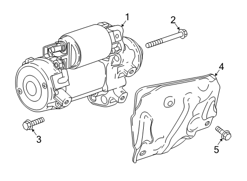 2021 Chevrolet Blazer Starter Starter Diagram for 12716371