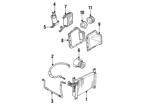 1990 Ford Ranger Air Conditioner AC Hose Diagram for F37Z-19D850-C