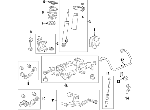 2011 Saab 9-5 Rear Suspension Components, Lower Control Arm, Upper Control Arm, Ride Control, Stabilizer Bar Rear Sensor Diagram for 12841593