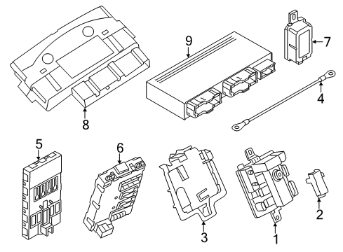 2014 BMW 428i xDrive Keyless Entry Components Integrated Supply Module Diagram for 12638645514
